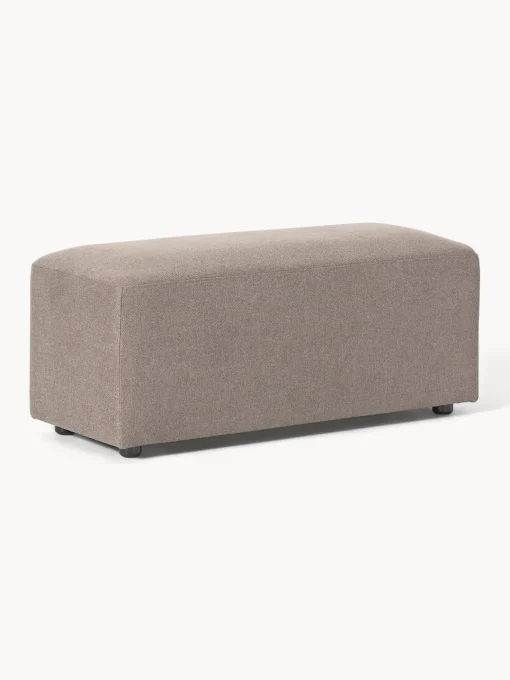 Reposapiés|Sofás>Westwing Collection Puf reposapiés Melva, 99 x 42 cm Tejido taupe