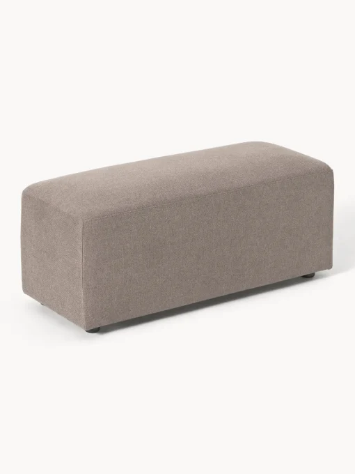 Reposapiés|Sofás>Westwing Collection Puf reposapiés Melva, 99 x 42 cm Tejido taupe