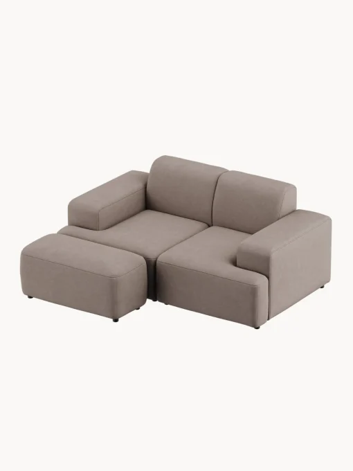 Reposapiés|Sofás>Westwing Collection Puf reposapiés Melva, 99 x 42 cm Tejido taupe