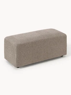Reposapiés|Sofás></noscript>Westwing Collection Puf reposapiés Melva, 99 x 42 cm Tejido grueso greige