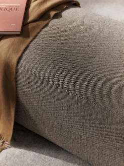 Reposapiés|Sofás></noscript>Westwing Collection Puf reposapiés Melva, 99 x 42 cm Tejido grueso greige