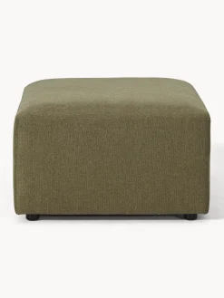 Reposapiés|Sofás></noscript>Westwing Collection Puf reposapiés Melva, 99 x 72 cm Tejido verde oliva