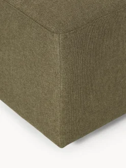 Reposapiés|Sofás></noscript>Westwing Collection Puf reposapiés Melva, 99 x 72 cm Tejido verde oliva