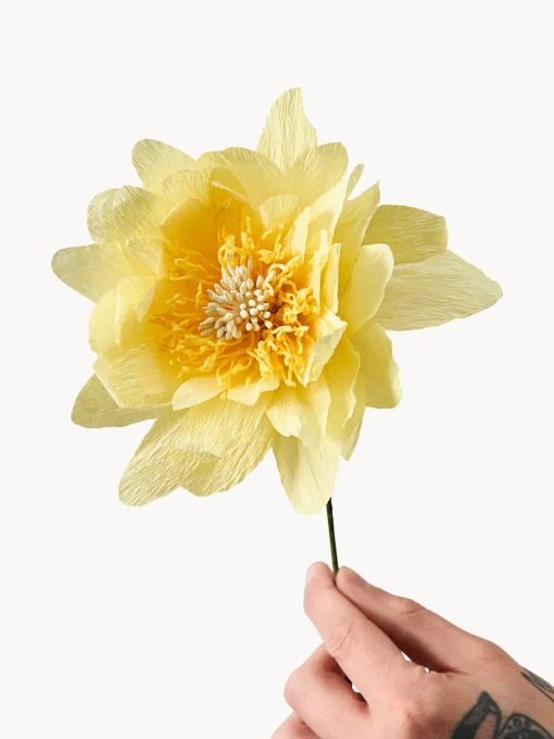 Flores Artificiales|Jarrones>Studio About Ramo de flores artificiales artesanales Cottage Rose Amarillo sol