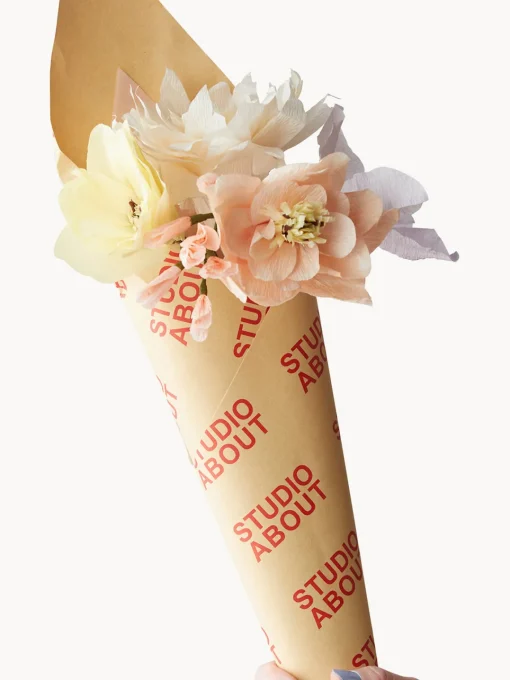 Flores Artificiales|Jarrones>Studio About Ramo de flores artificiales artesanales Pastel