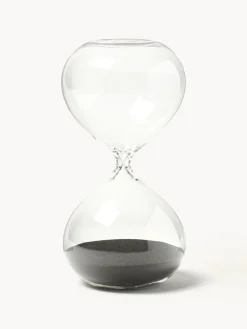 Jarrones|Figuras Decorativas>POLSPOTTEN Reloj de arena de vidrio Ball, 30 min. Negro