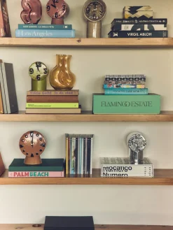 Relojes|Jarrones></noscript>HKLIVING Reloj de cerámica artesanal con cromo Retro