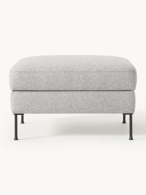 Reposapiés|Sofás>Westwing Collection Reposapiés puf con espacio de almacenamiento Cucita Tejido gris