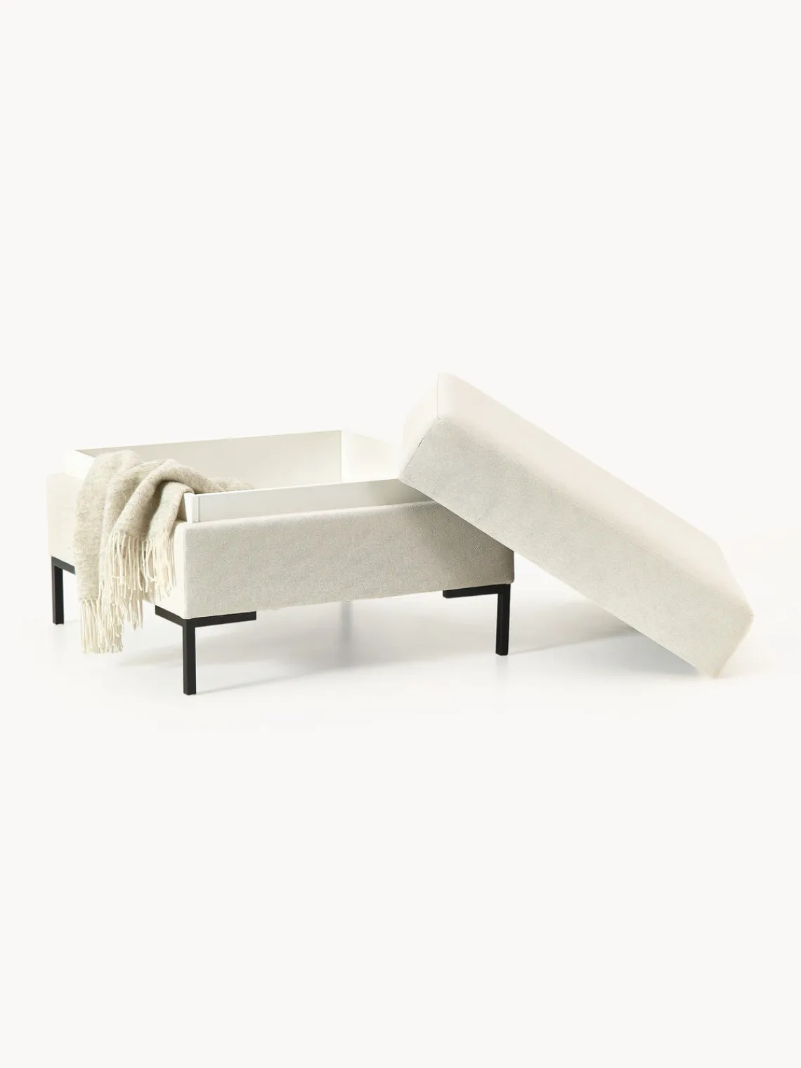 New Reposapiés puf con espacio de almacenamiento Luna Reposapiés|Sofás