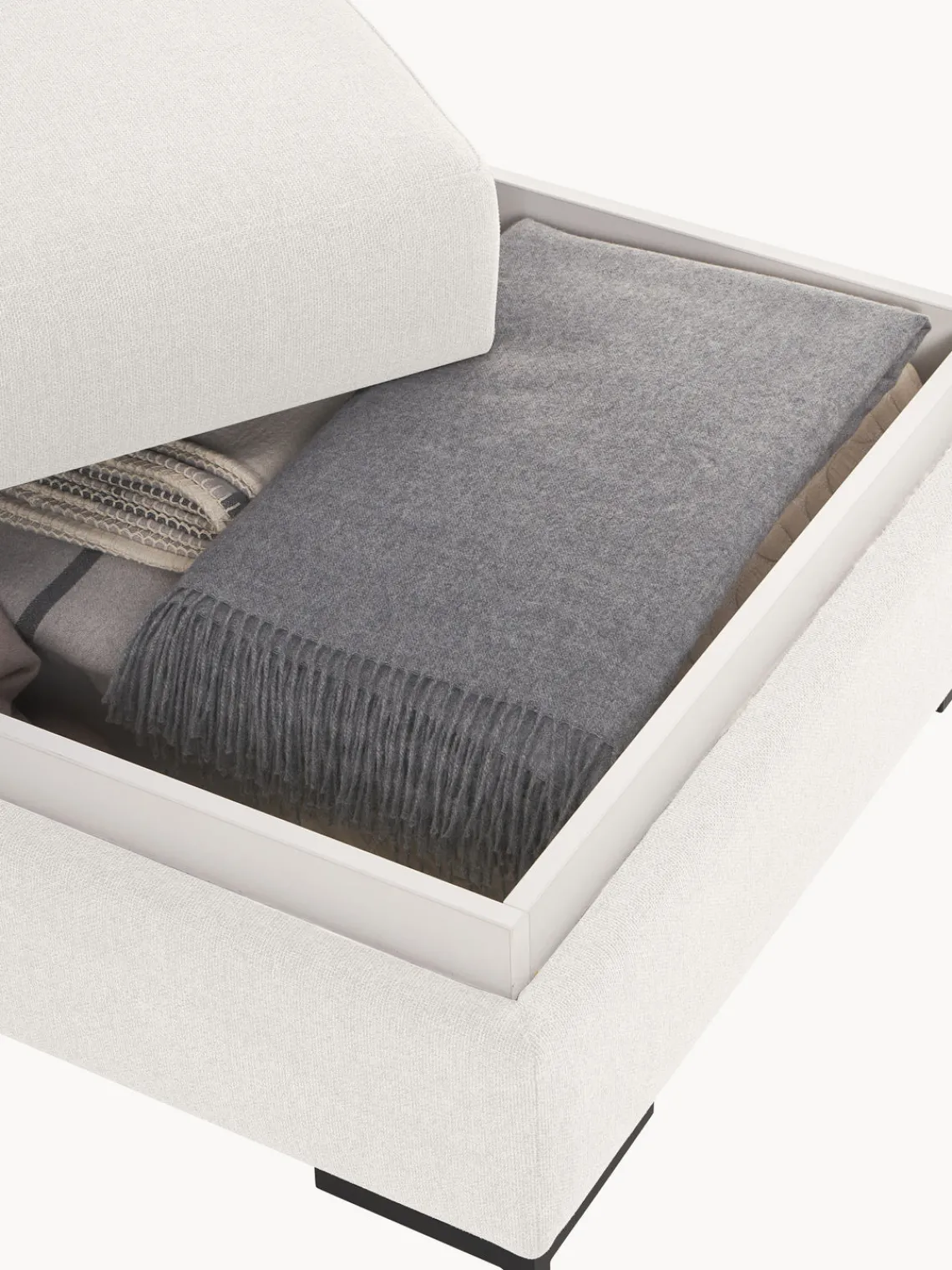 New Reposapiés puf con espacio de almacenamiento Luna Reposapiés|Sofás