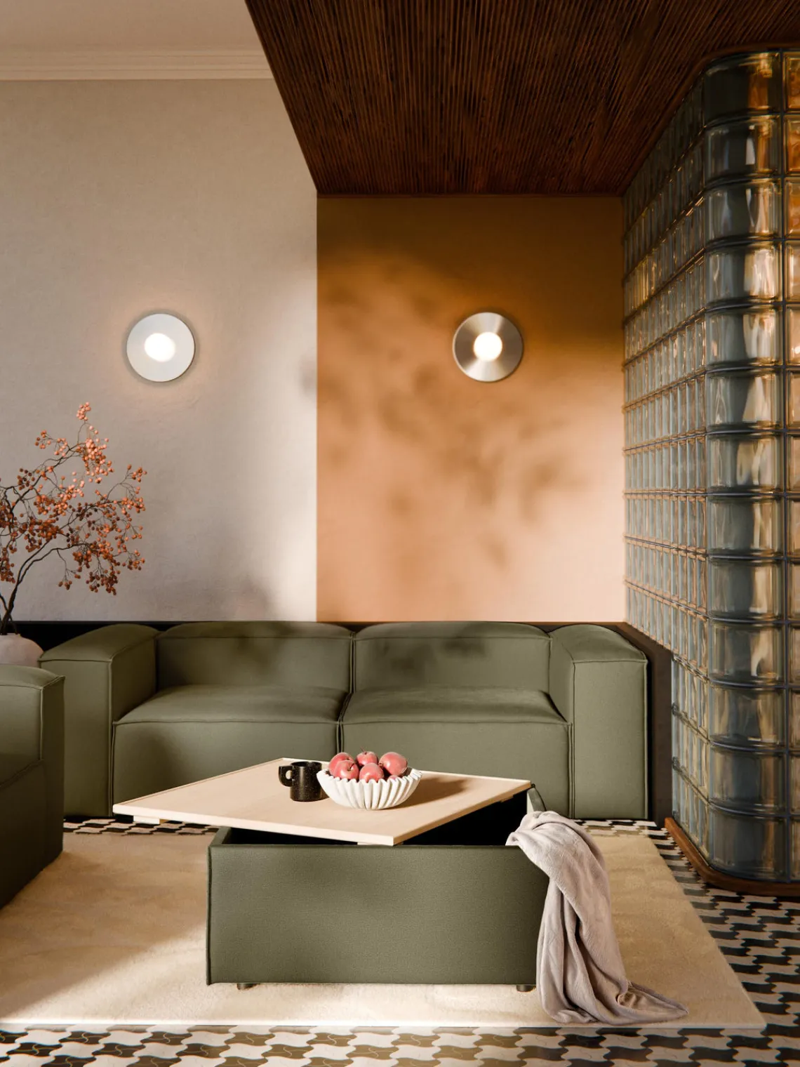 Hot Reposapiés puf con espacio de almacenamiento Lennon Reposapiés|Sofás