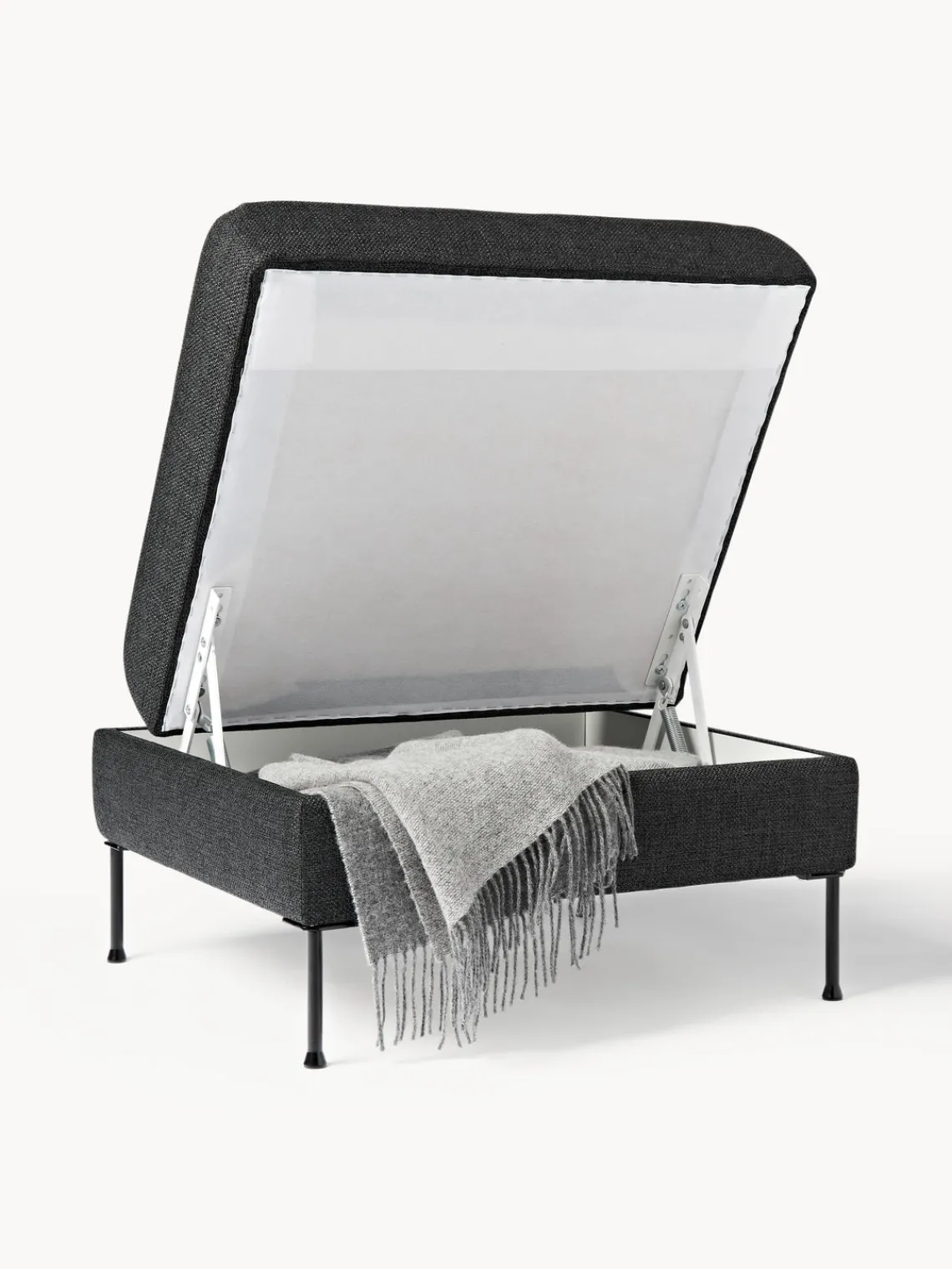 Clearance Reposapiés puf Cucita, con espacio de almacenamiento Reposapiés|Sofás