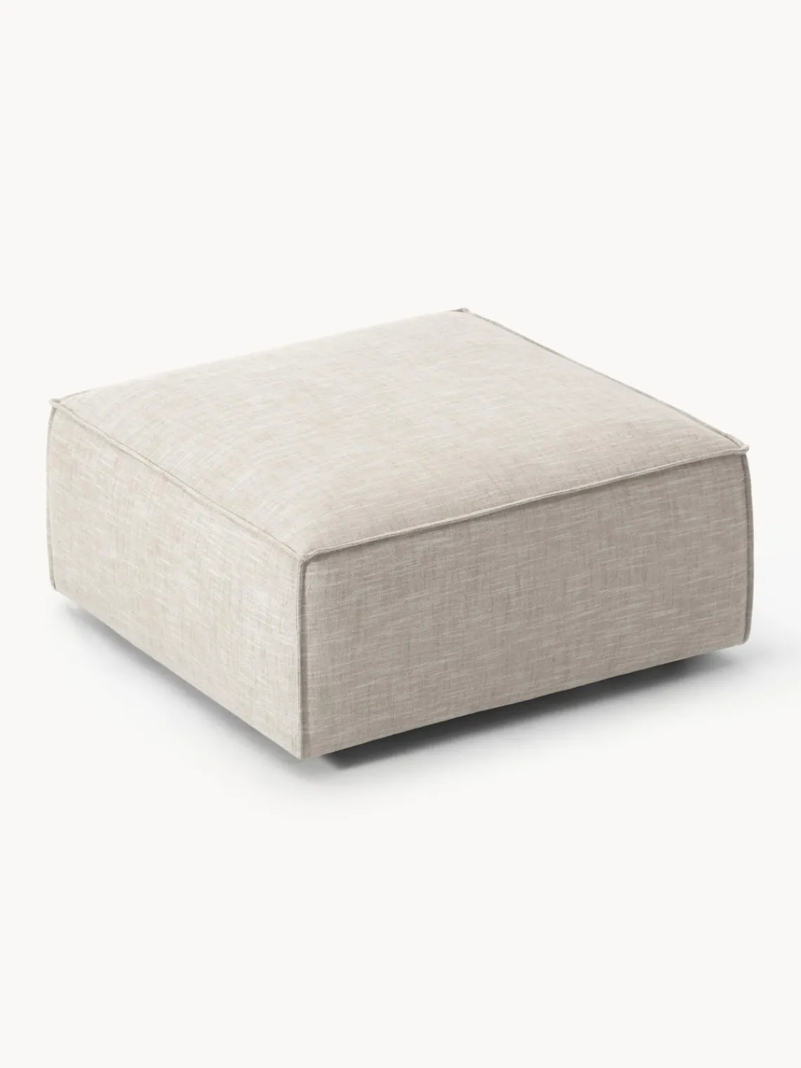 Sale Reposapiés puf de mezcla de lino Lennon Reposapiés|Sofás