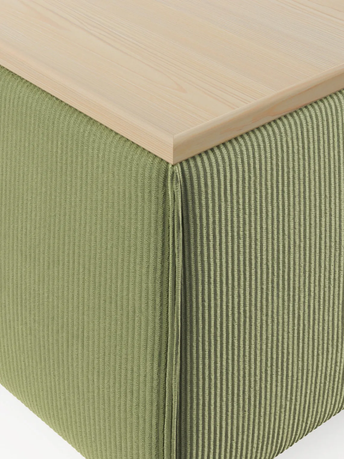 Discount Reposapiés puf de pana con espacio de almacenamiento Lennon Reposapiés|Sofás