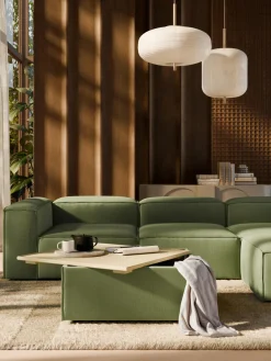 Discount Reposapiés puf de pana con espacio de almacenamiento Lennon Reposapiés|Sofás