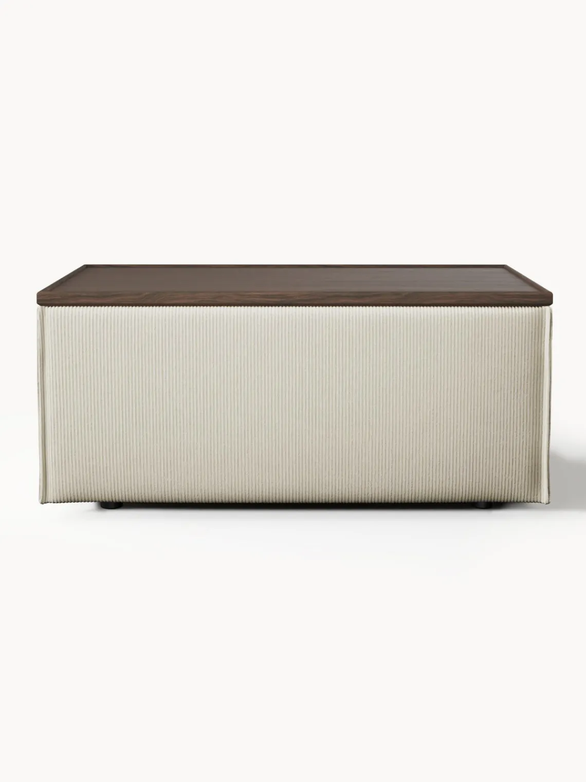 Discount Reposapiés puf de pana con espacio de almacenamiento Lennon Reposapiés|Sofás