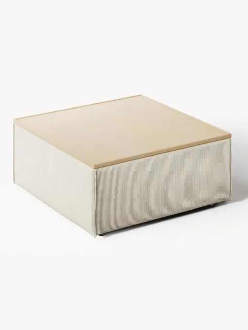 Reposapiés|Sofás>Westwing Collection Reposapiés puf de pana con espacio de almacenamiento Lennon