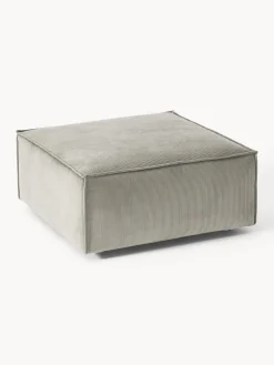Reposapiés|Sofás>Westwing Collection Reposapiés puf de pana Lennon Pana gris