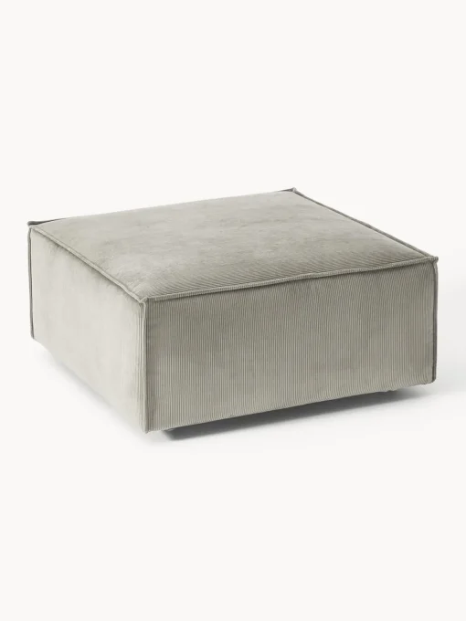 Reposapiés|Sofás>Westwing Collection Reposapiés puf de pana Lennon Pana gris