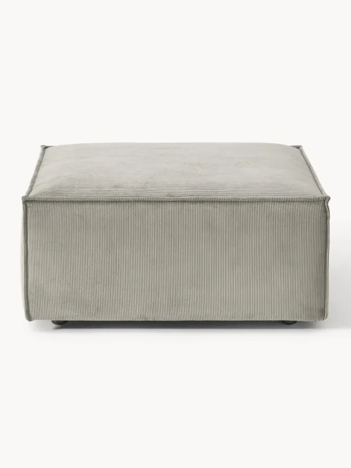 Reposapiés|Sofás>Westwing Collection Reposapiés puf de pana Lennon Pana gris