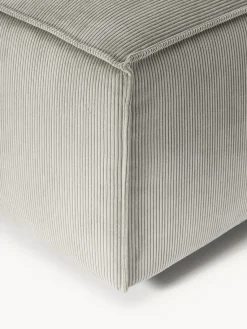 Reposapiés|Sofás></noscript>Westwing Collection Reposapiés puf de pana Lennon Pana gris