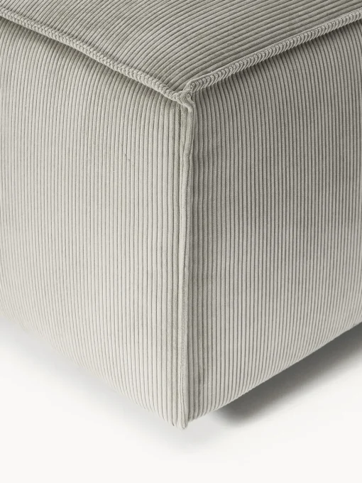 Reposapiés|Sofás>Westwing Collection Reposapiés puf de pana Lennon Pana gris