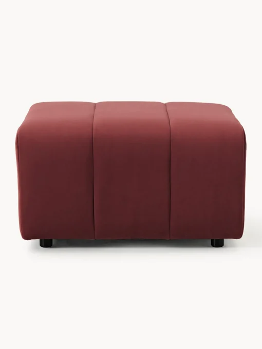 Reposapiés|Sofás>Westwing Collection Reposapiés puf de terciopelo Lena Terciopelo rojo vino