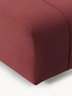 Reposapiés|Sofás></noscript>Westwing Collection Reposapiés puf de terciopelo Lena Terciopelo rojo vino
