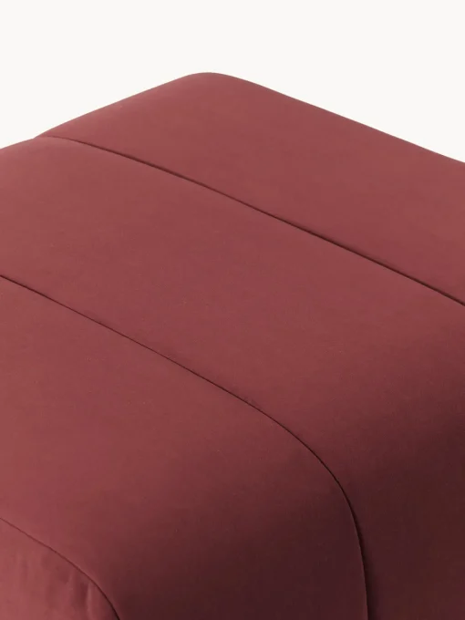 Reposapiés|Sofás>Westwing Collection Reposapiés puf de terciopelo Lena Terciopelo rojo vino