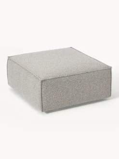 Clearance Reposapiés puf en tejido bouclé Lennon Reposapiés|Sofás