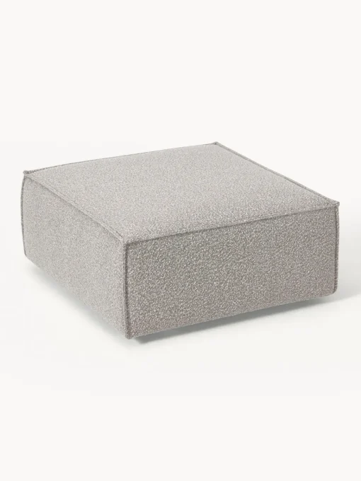 Clearance Reposapiés puf en tejido bouclé Lennon Reposapiés|Sofás