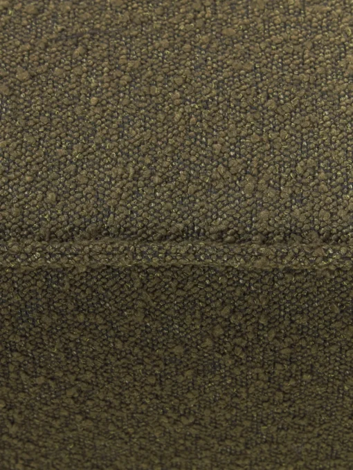 Reposapiés|Sofás>Westwing Collection Reposapiés puf en tejido bouclé Lennon Bouclé verde oliva