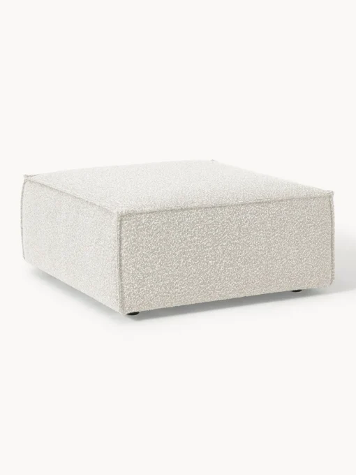 Reposapiés|Sofás>Westwing Collection Reposapiés puf en tejido bouclé Lennon Bouclé Off White