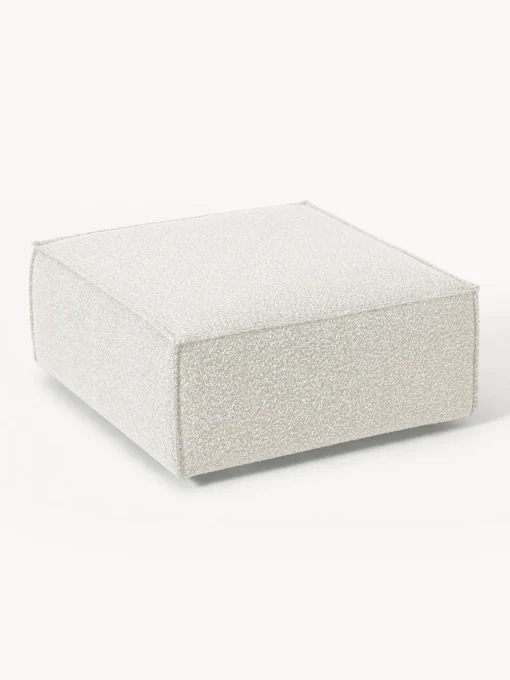 Reposapiés|Sofás>Westwing Collection Reposapiés puf en tejido bouclé Lennon Bouclé Off White