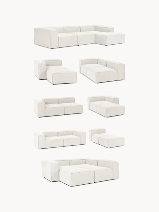 Reposapiés|Sofás>Westwing Collection Reposapiés puf en tejido bouclé Lennon Bouclé Off White