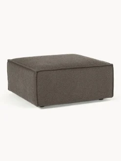 Sale Reposapiés puf en tejido bouclé Lennon Reposapiés|Sofás