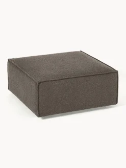 Sale Reposapiés puf en tejido bouclé Lennon Reposapiés|Sofás