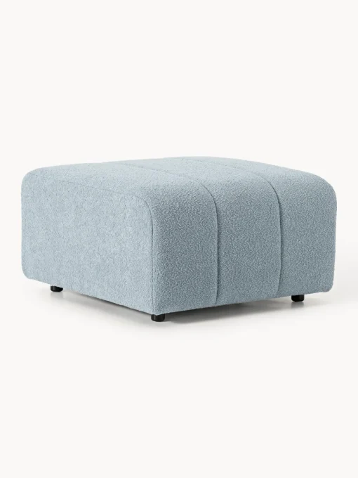 Sale Reposapiés puf en tejido bouclé Lena Reposapiés|Sofás