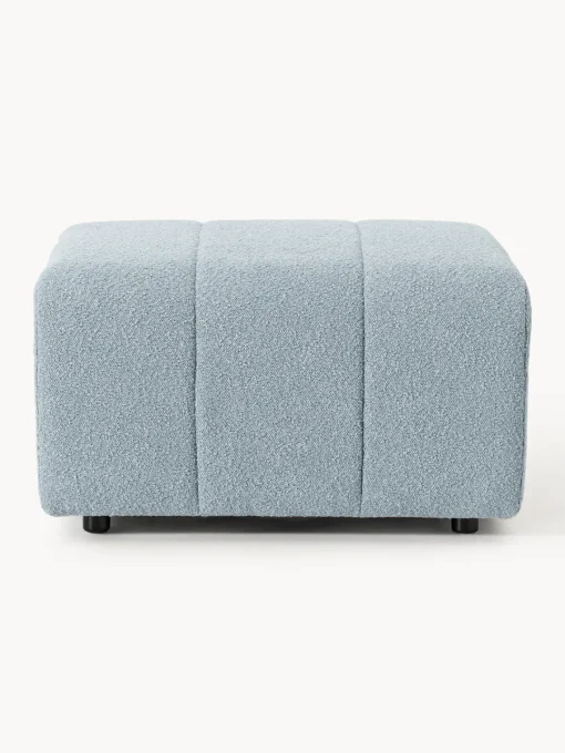 Sale Reposapiés puf en tejido bouclé Lena Reposapiés|Sofás