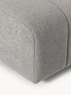 Sale Reposapiés puf en tejido bouclé Lena Reposapiés|Sofás