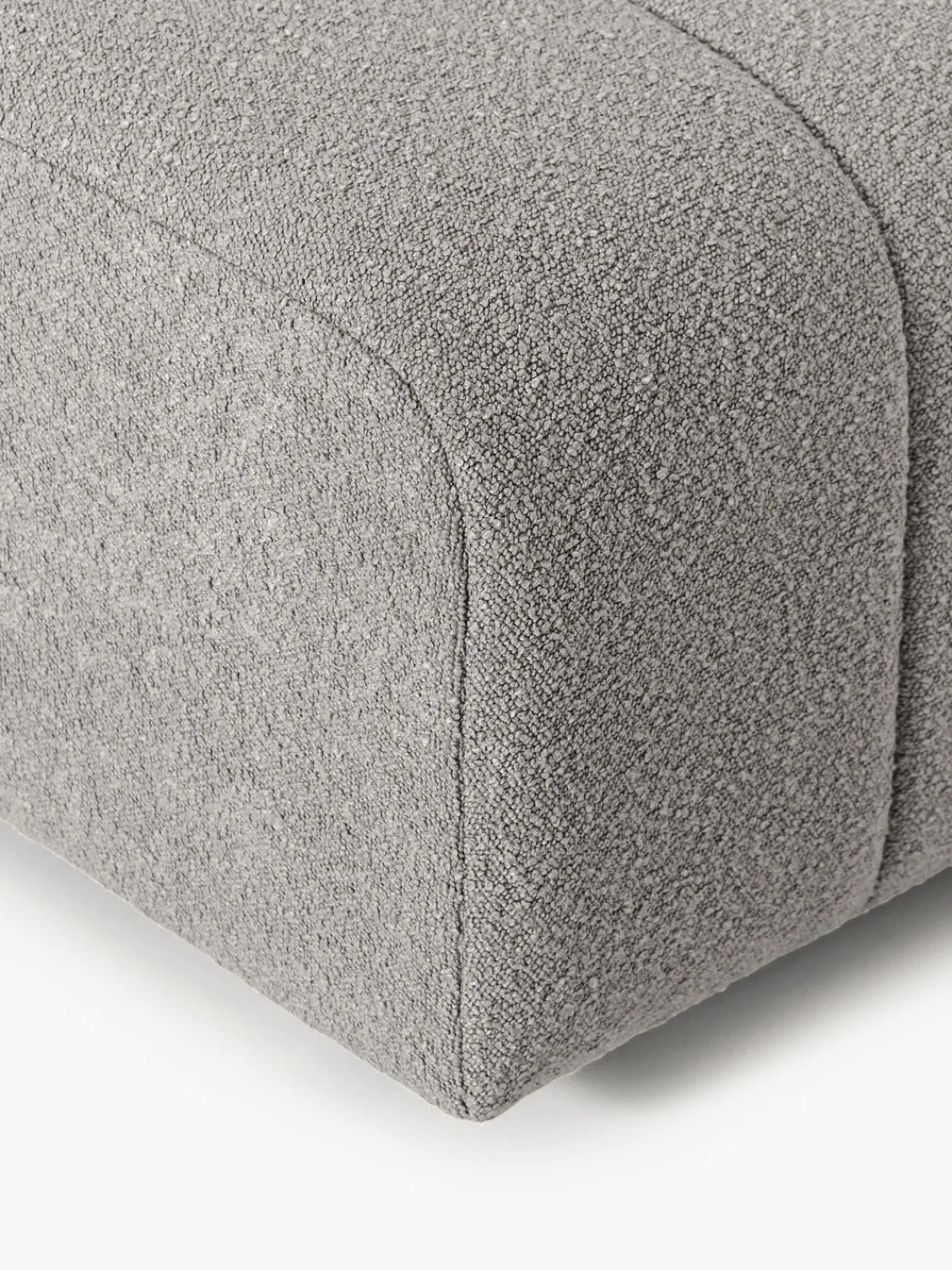 Sale Reposapiés puf en tejido bouclé Lena Reposapiés|Sofás