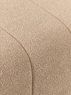 Reposapiés puf en tejido bouclé Lena Reposapiés|Sofás