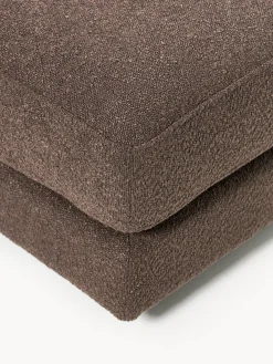 Sale Reposapiés puf en tejido bouclé Tribeca Reposapiés|Sofás