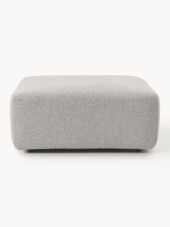 Sofás></noscript>Westwing Collection Reposapiés puf en tejido bouclé Anton Bouclé taupe