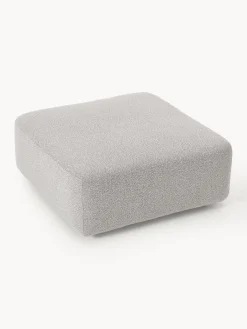 Sofás></noscript>Westwing Collection Reposapiés puf en tejido bouclé Anton Bouclé taupe