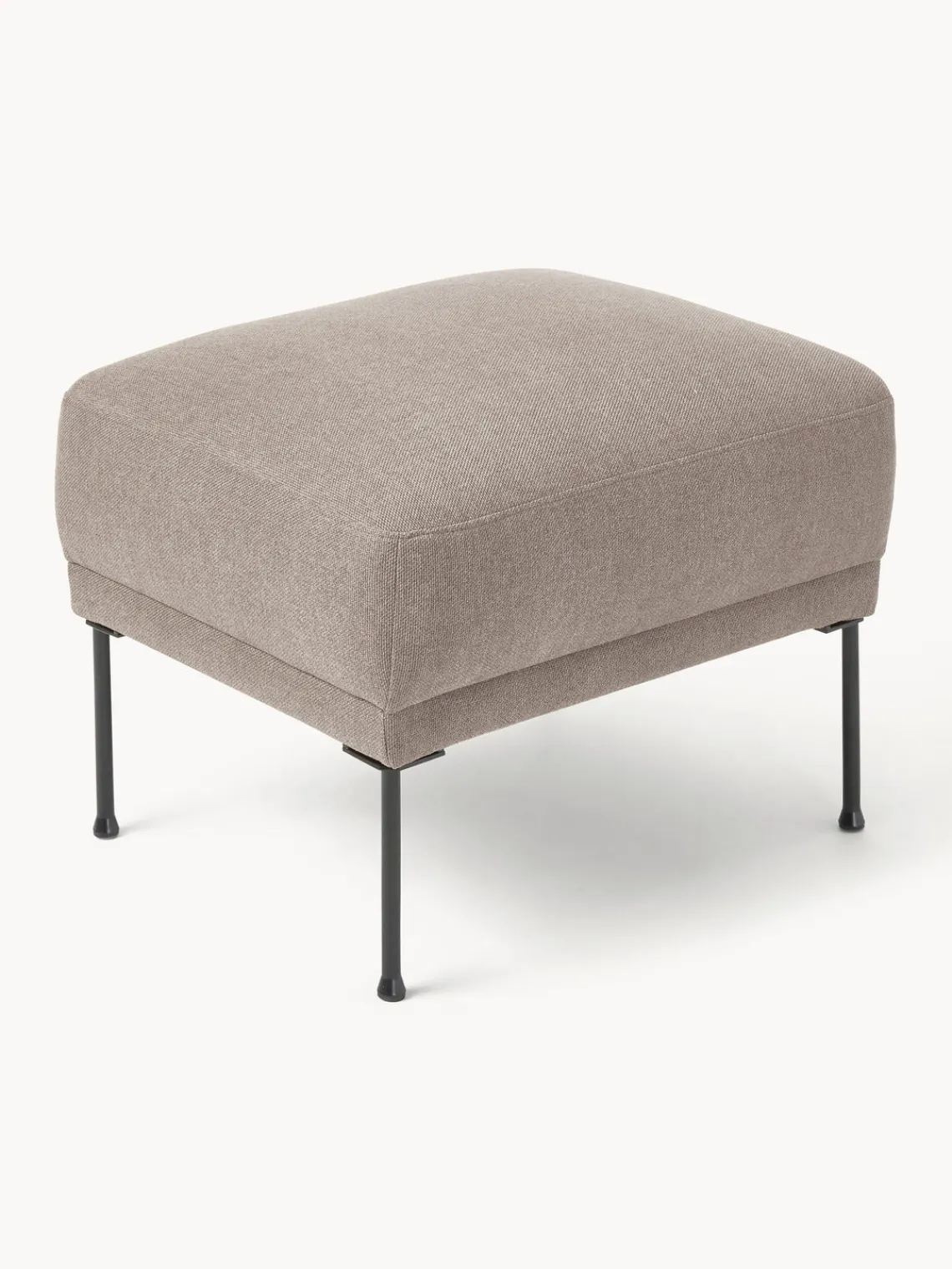 Reposapiés|Sofás>Westwing Collection Reposapiés puf Fluente Tejido taupe