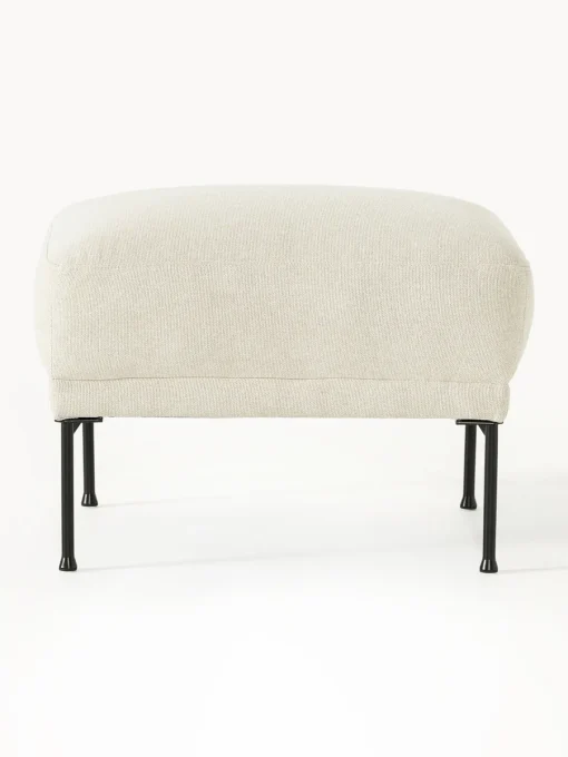 Reposapiés|Sofás>Westwing Collection Reposapiés puf Fluente Tejido blanco Off White