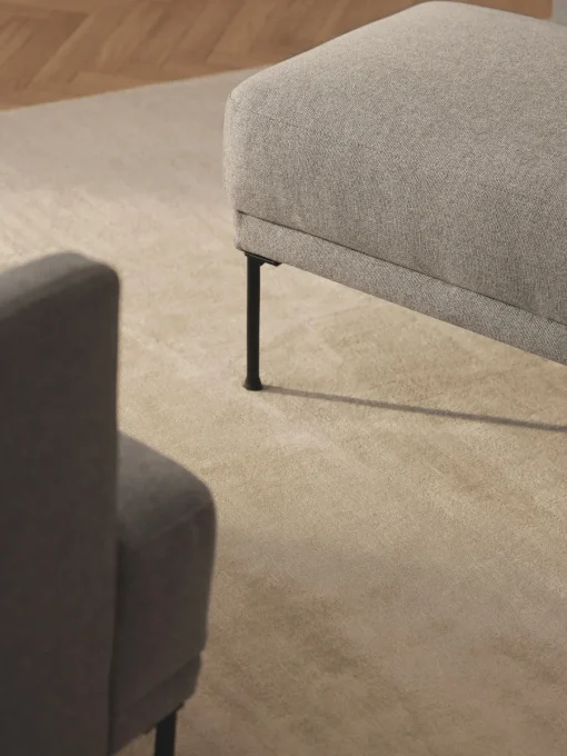 Reposapiés|Sofás>Westwing Collection Reposapiés puf Fluente Tejido gris