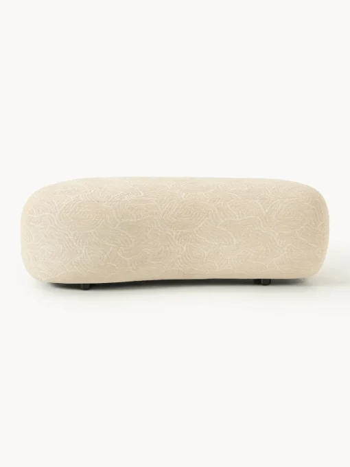 Reposapiés|Sofás>Westwing Collection Reposapiés puf grande Alba Tejido beige