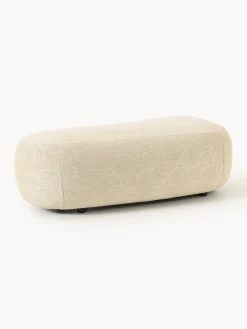 Reposapiés|Sofás></noscript>Westwing Collection Reposapiés puf grande Alba Tejido beige